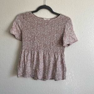 Urban Romantics floral peplum top size small